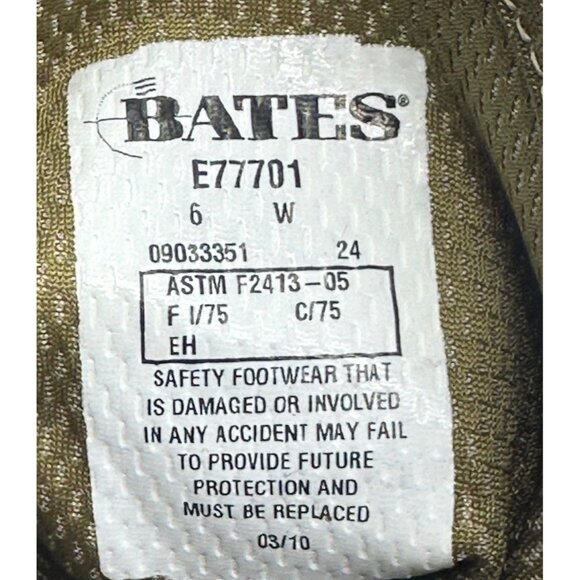 Bates E77701 Women DuraShocks Steel Toe Boot 6W Wolverine Warrior Leather NWTS - Picture 6 of 13